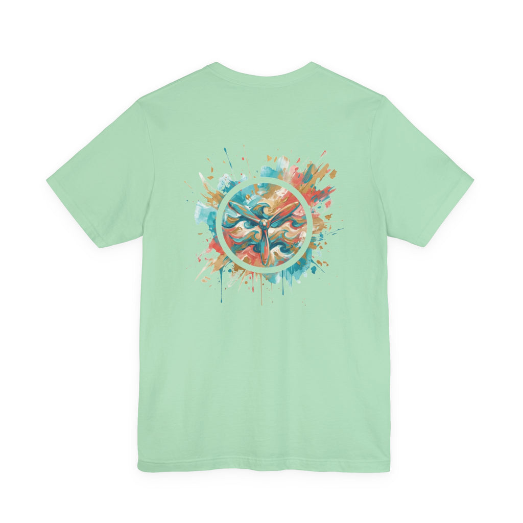 W&W Splatter - Women's Flux Tee, graphic tee, mint, back