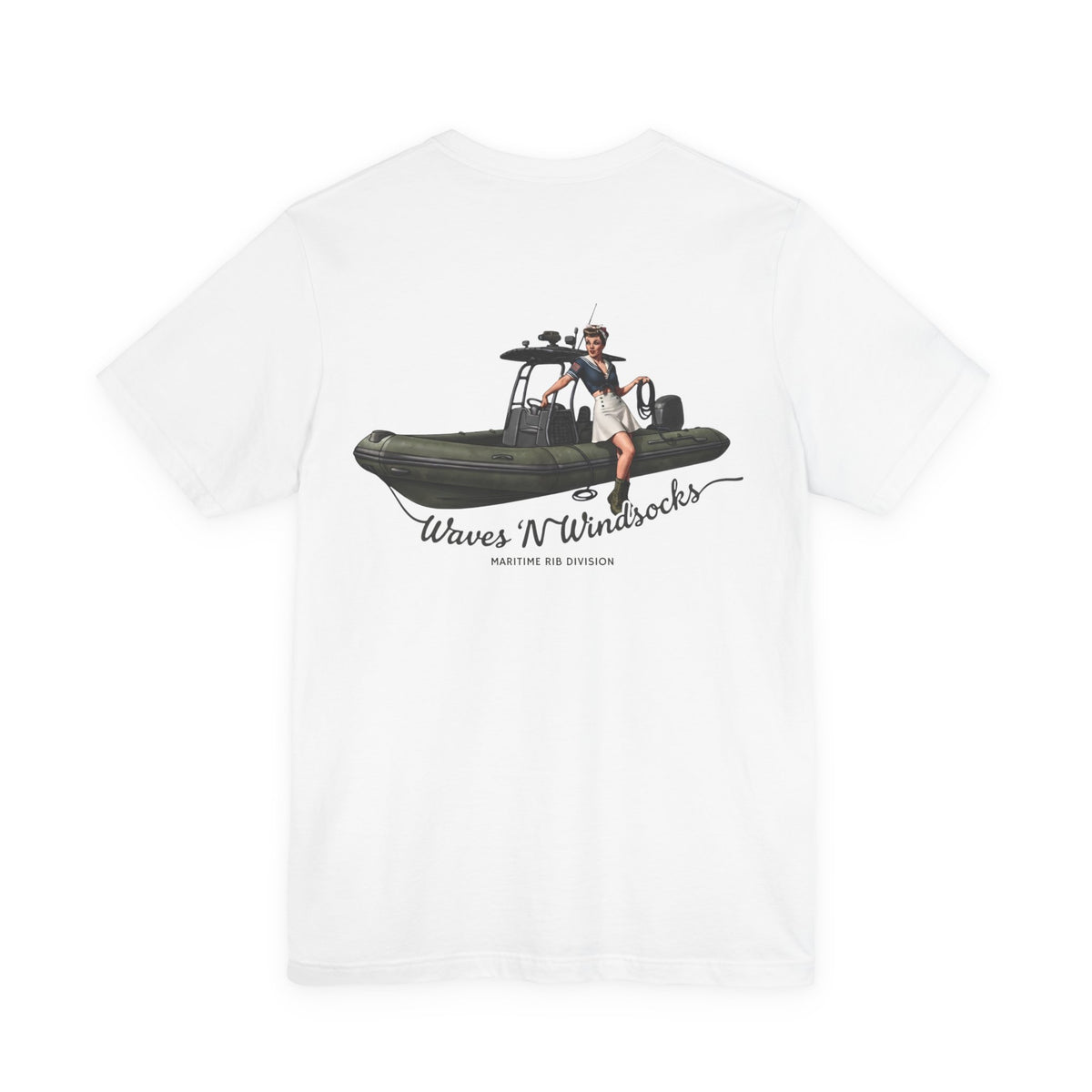 Maritime RIB Division -Unisex Tee, graphic tee, white, back