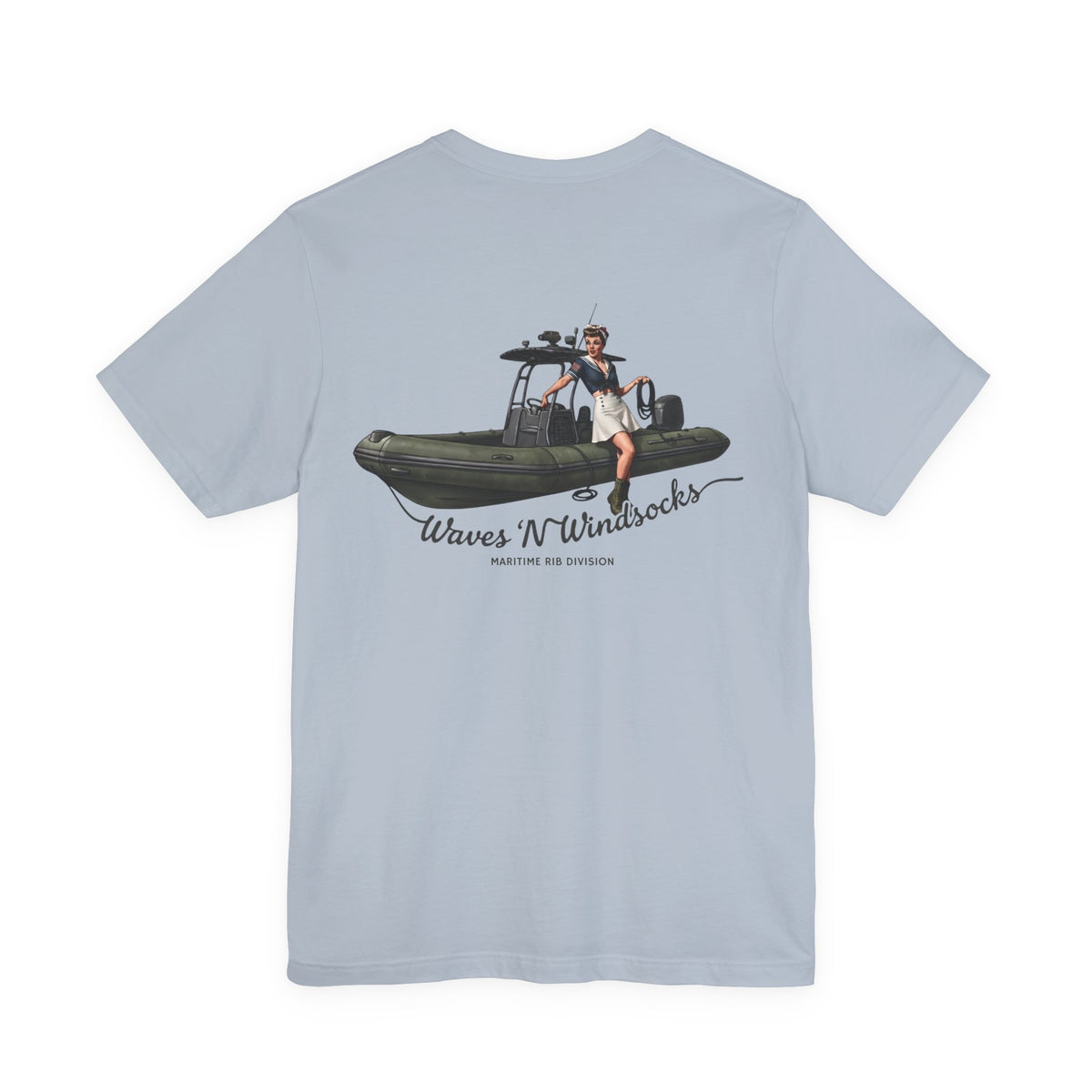 Maritime RIB Division -Unisex Tee, graphic tee, light blue, back