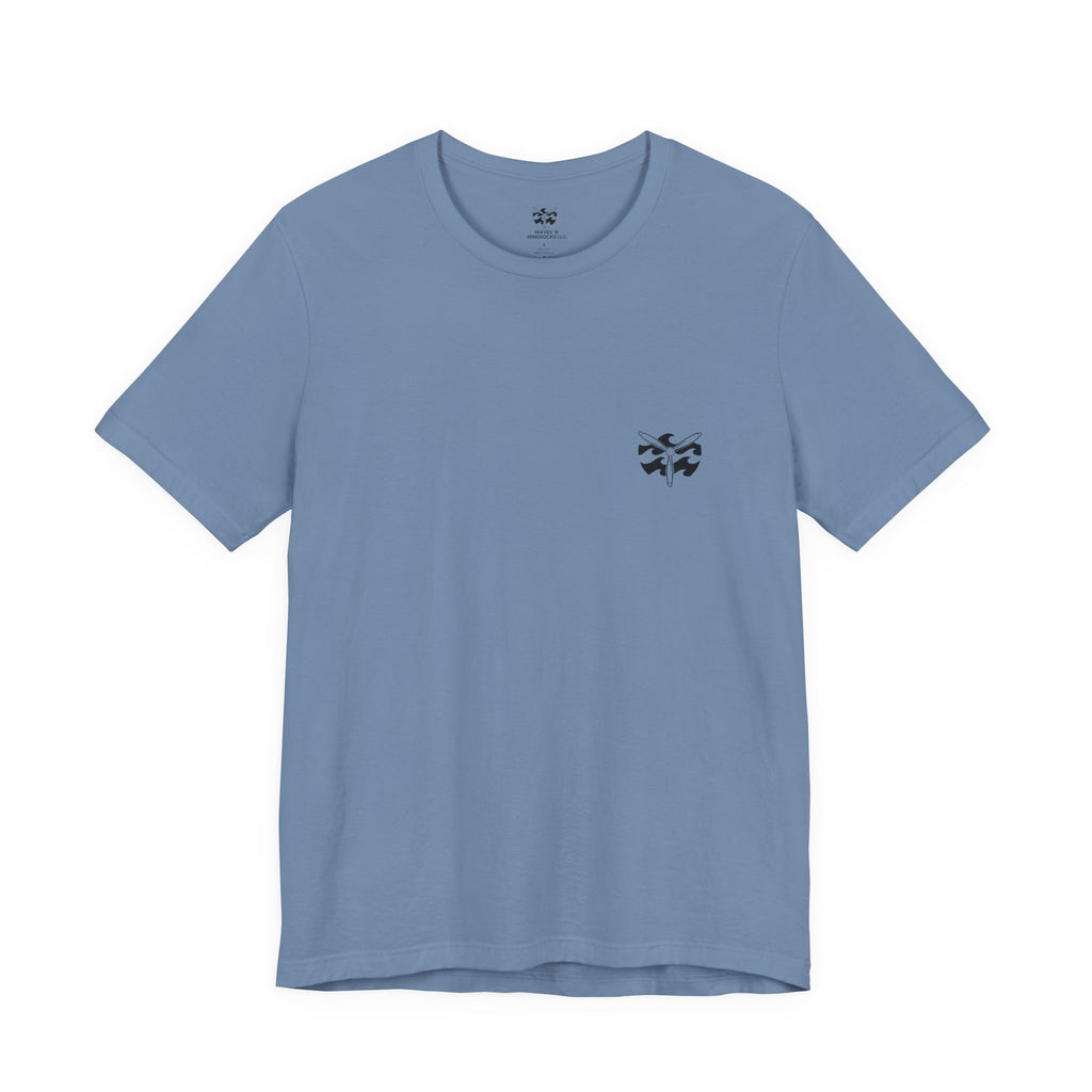 Maritime RIB Division -Unisex Tee, graphic tee, steel blue, front