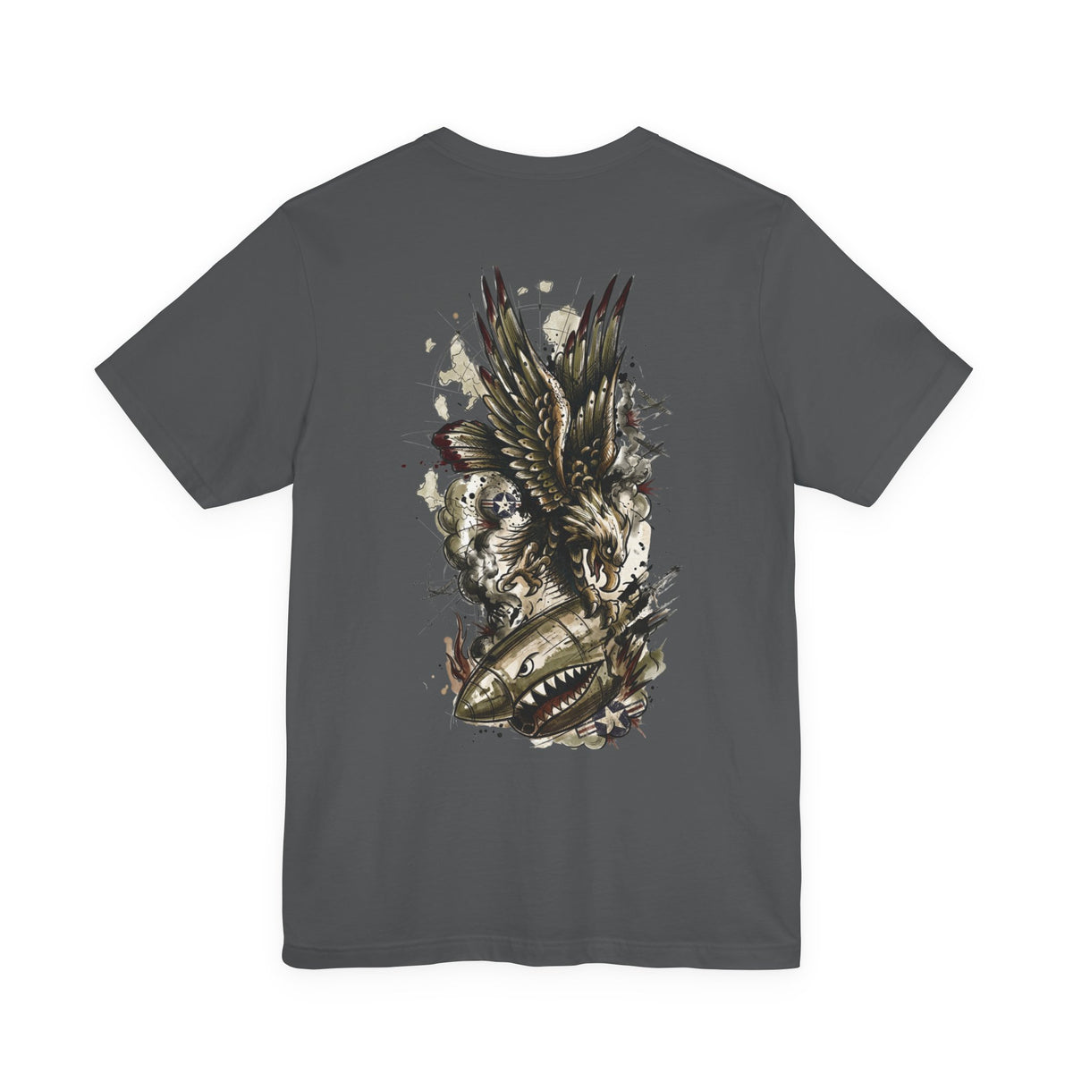 Comin' In Hot - Men's Viper Tee, graphic tee, asphalt, back