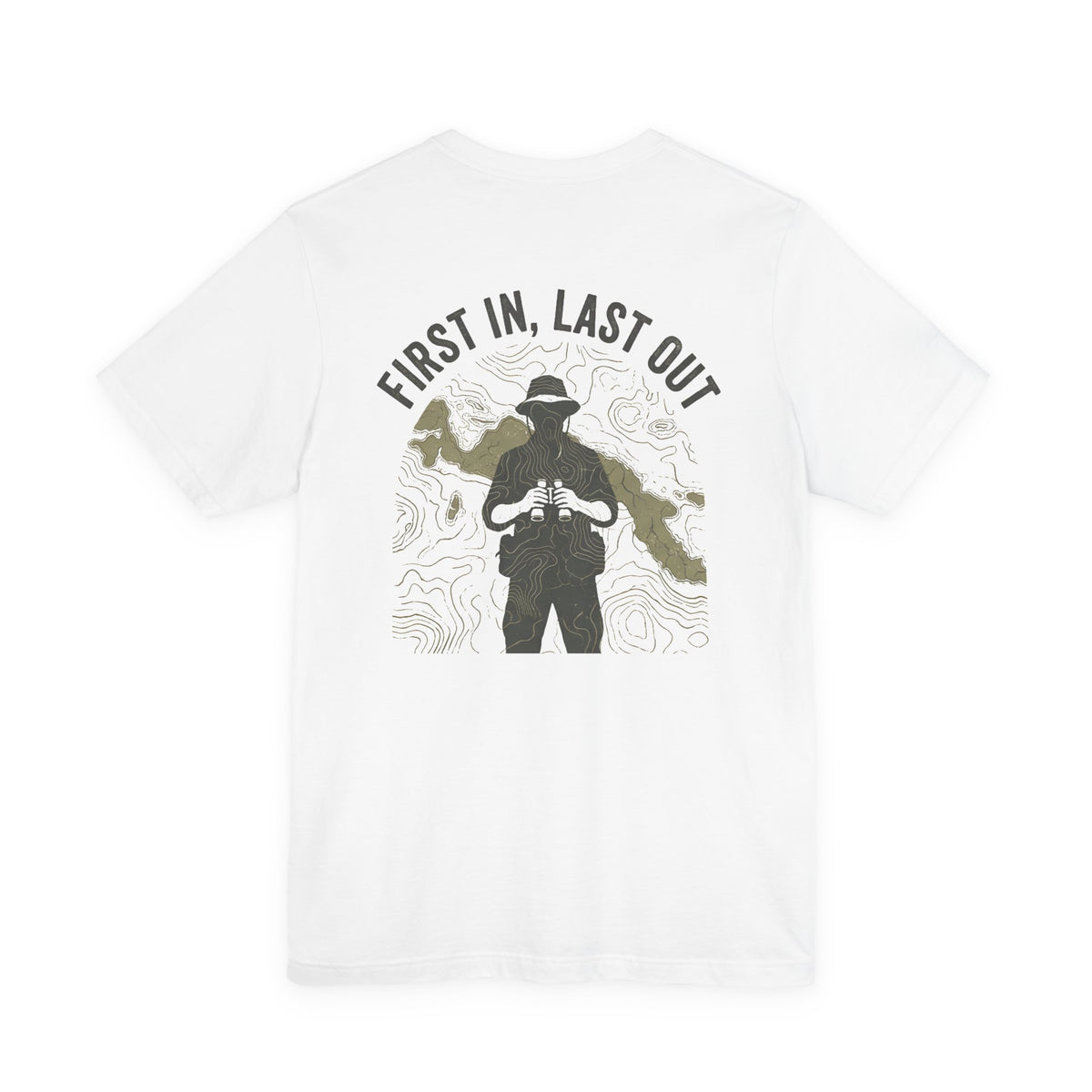 First In, Last Out - Men's Viper Tee, graphic tee, white, back