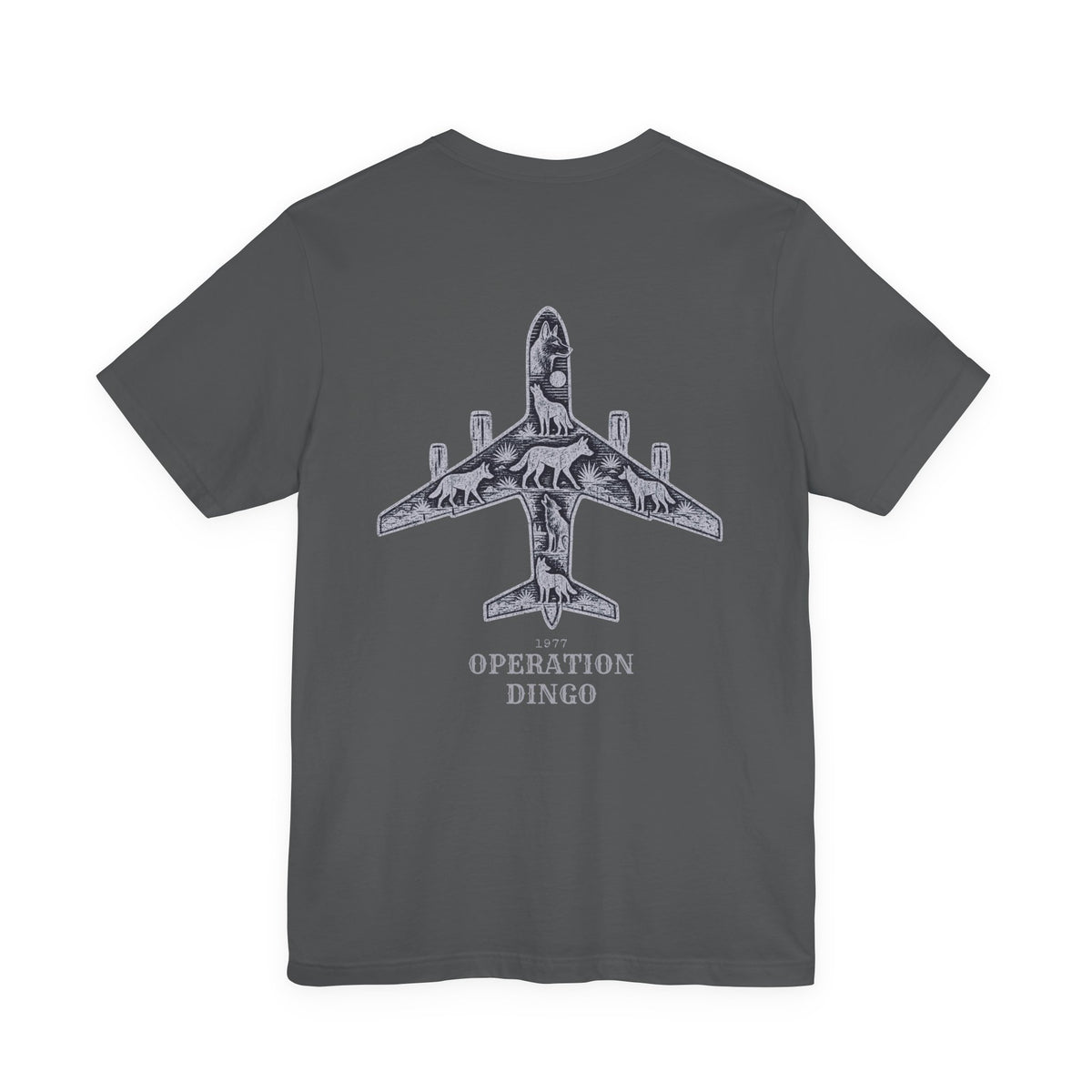 Dingo Kick-off - Men's Viper Tee, graphic tee, asphalt, back