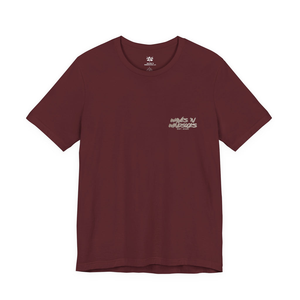 Paradak Resupply Co. - Men's Viper Tee, graphic tee, maroon, front