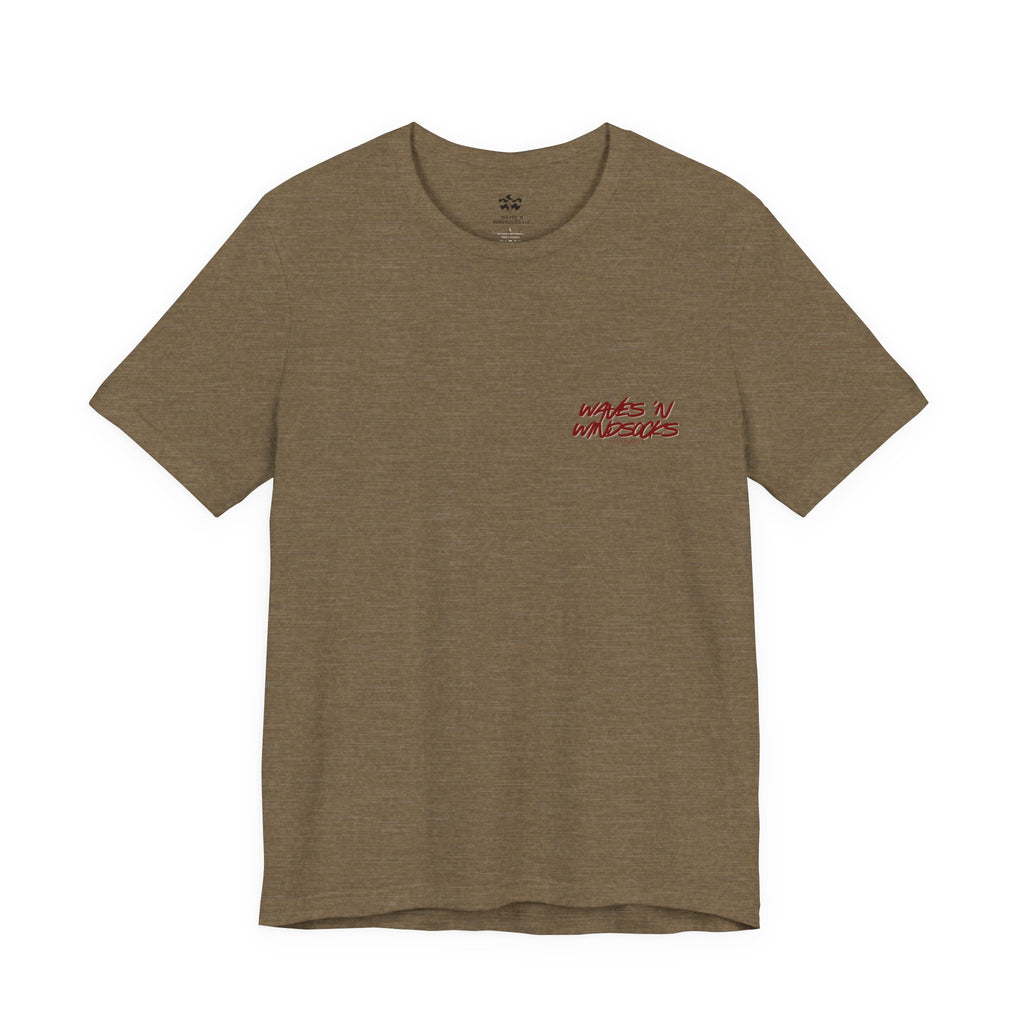 Nasty Business - Unisex Relaxed Fit Tee, graphic tee, heather olive, front