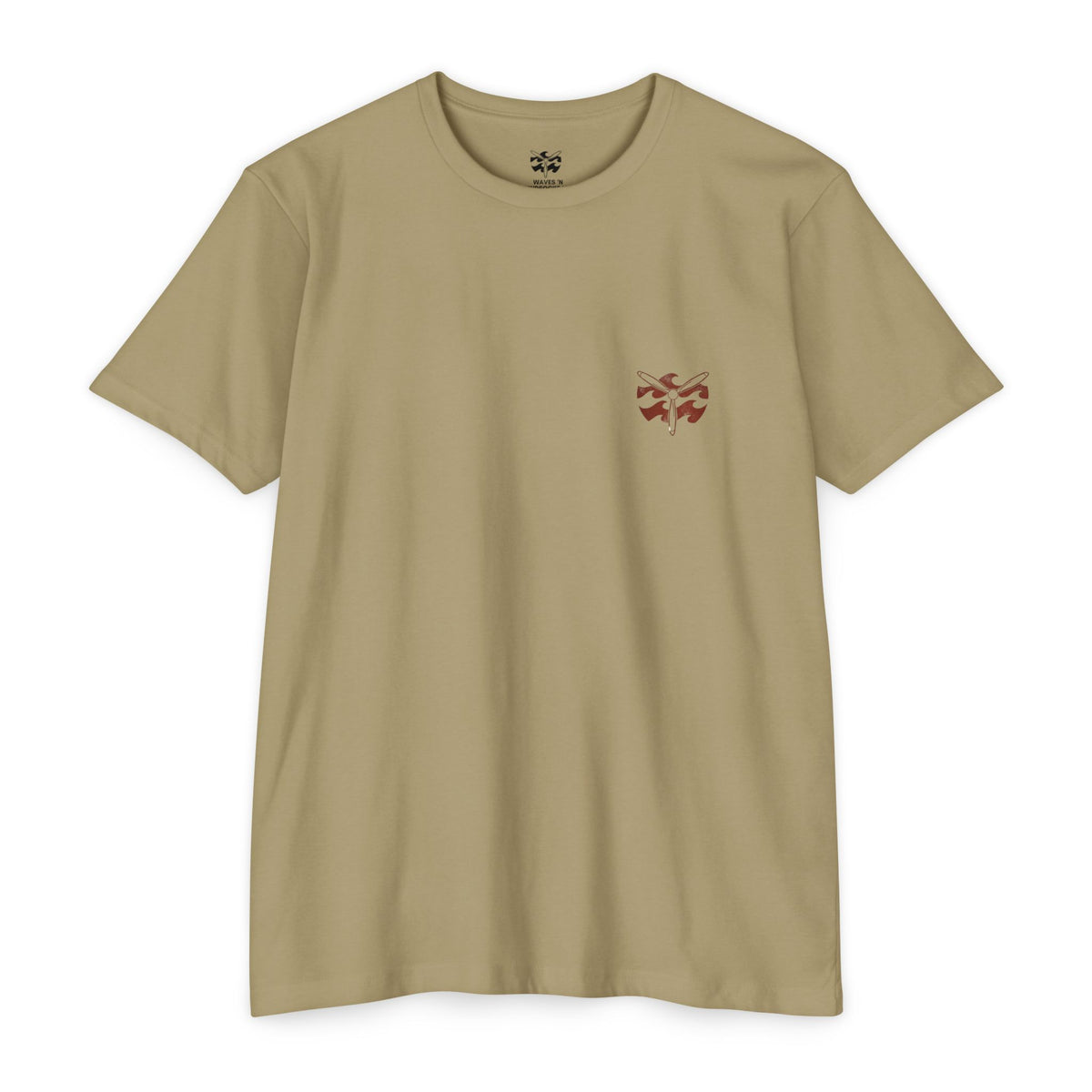 The Ramp Tramp - Men's Breach Tee, graphic tee, light olive, front