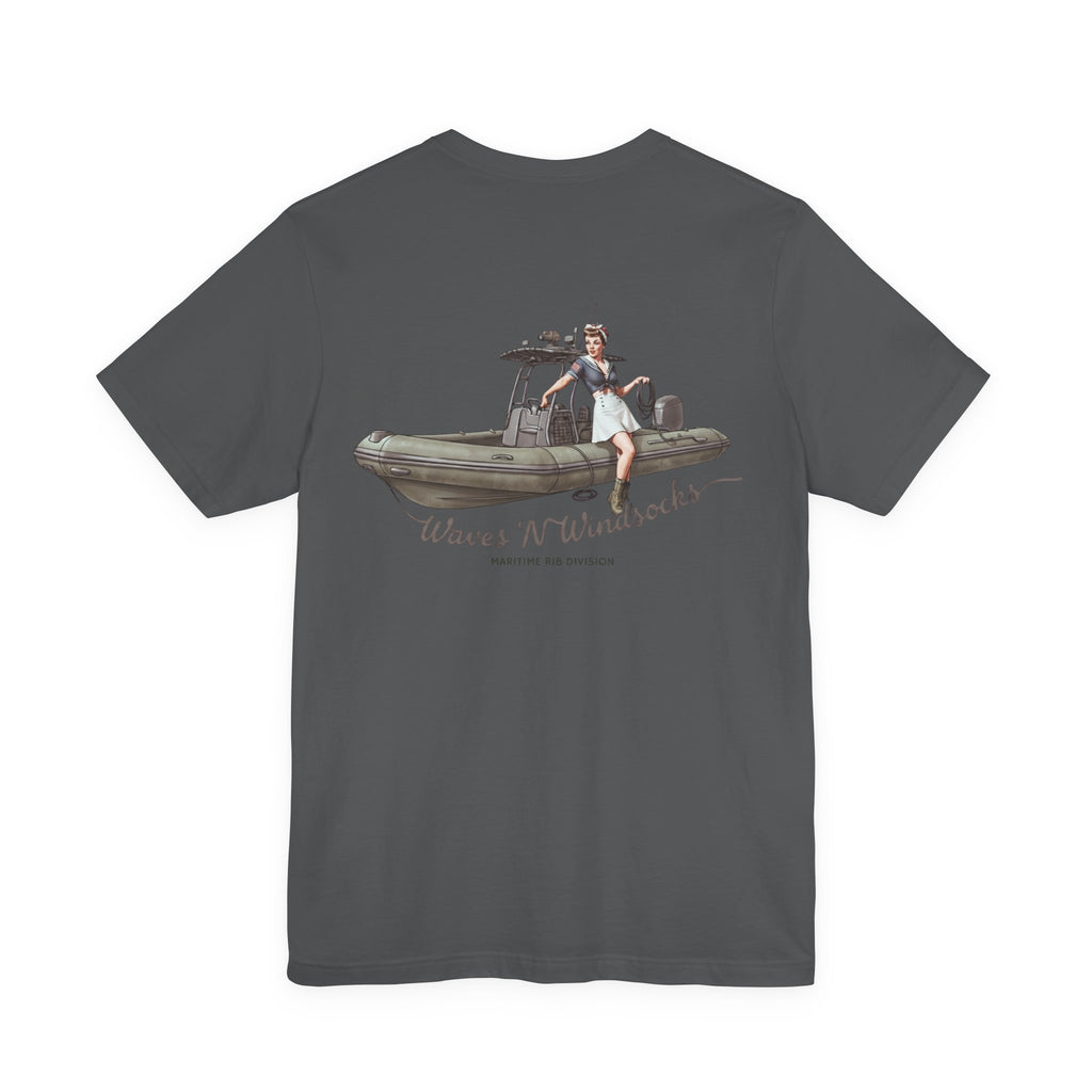 Maritime RIB Division -Unisex Tee, graphic tee, asphalt, back