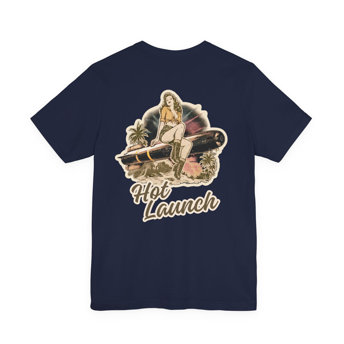 Hot Launch - Men's Viper Tee, graphic tee, navy, back