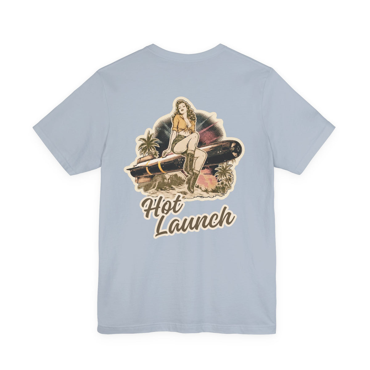 Hot Launch - Men's Viper Tee, graphic tee, light blue, back