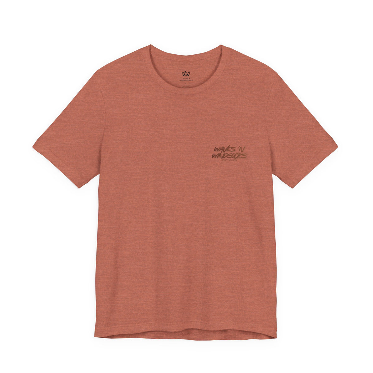 Runnin' Wild - Women's Flux Tee, graphic tee, heather clay, front