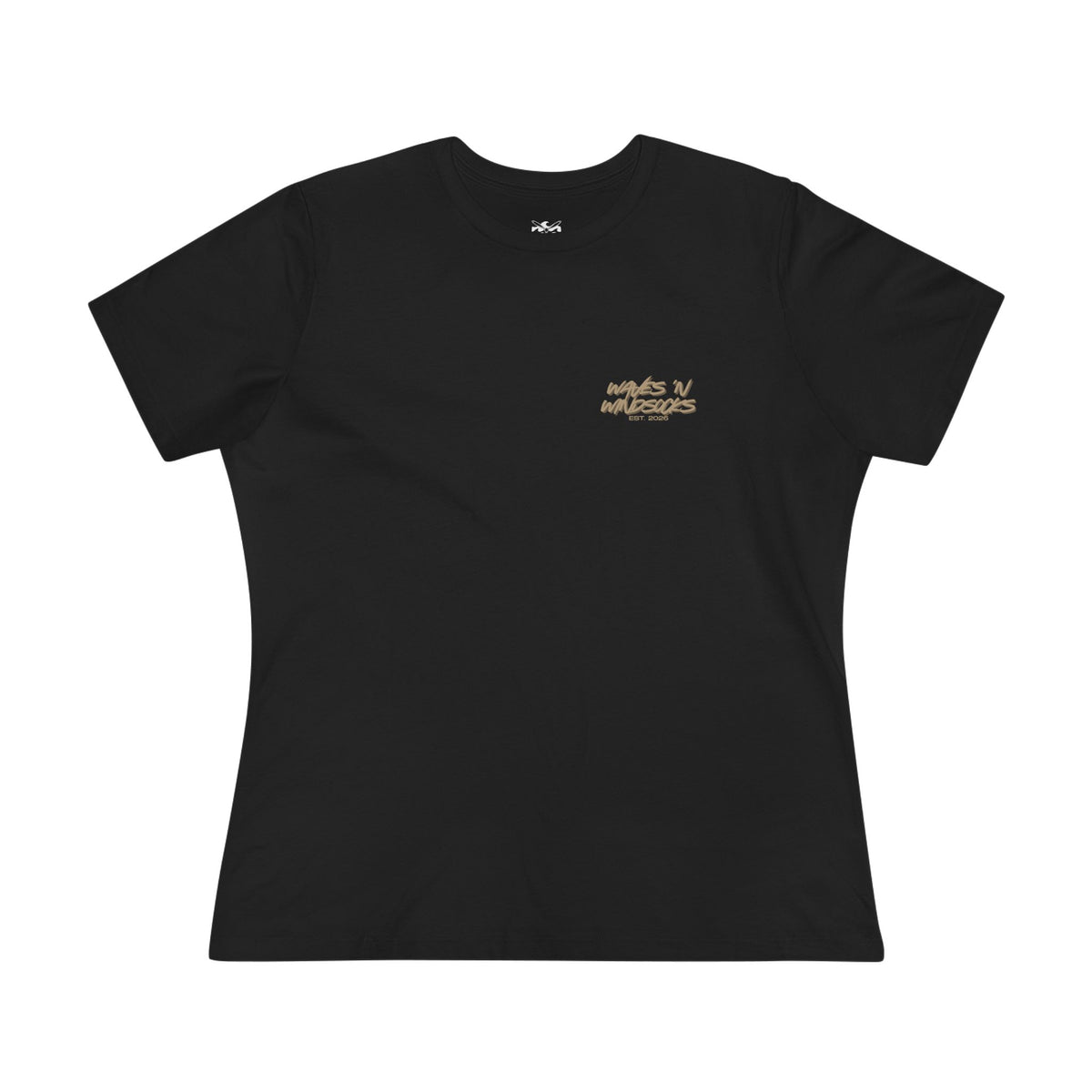 Japanese Wave - Women's Raven Tee, graphic tee, black, front