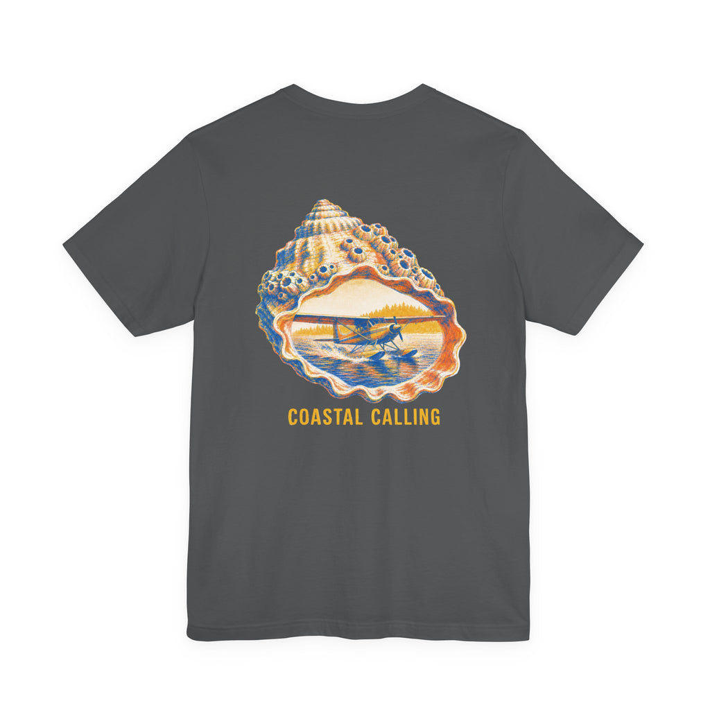 Coastal Calling - Men's Viper Tee, graphic tee, asphalt, back
