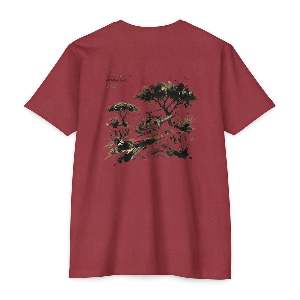 Operation Dingo - Men's Viper Tee, graphic tee, cardinal, back