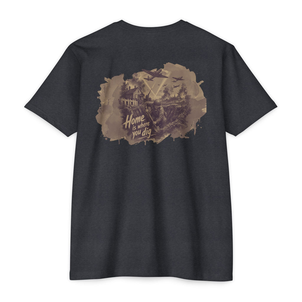 Home is where you Dig- Men's Breach Tee, graphic tee, charcoal, back
