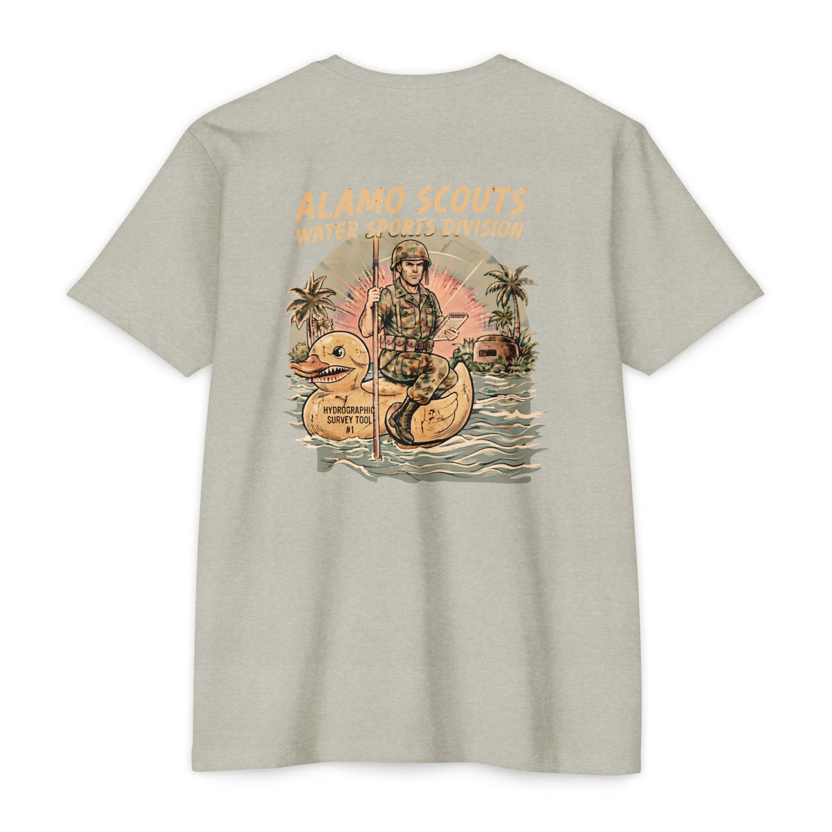 Alamo Scouts Water Sports Division - Men's Breach Tee, graphic tee, silk, back