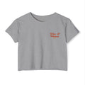 Mors Certa, Hora Incerta - Women's Wisp Ultra-Lightweight Crop Top, graphic tee, cropped, heather grey, front