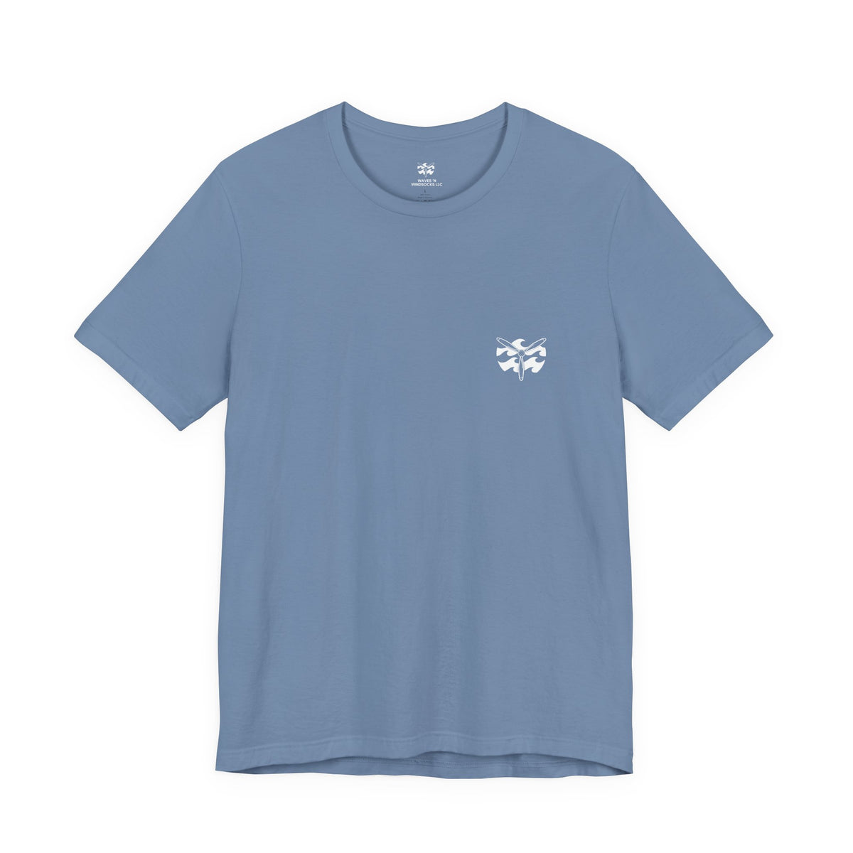 First In, Last Out - Men's Viper Tee, graphic tee, steel blue, front