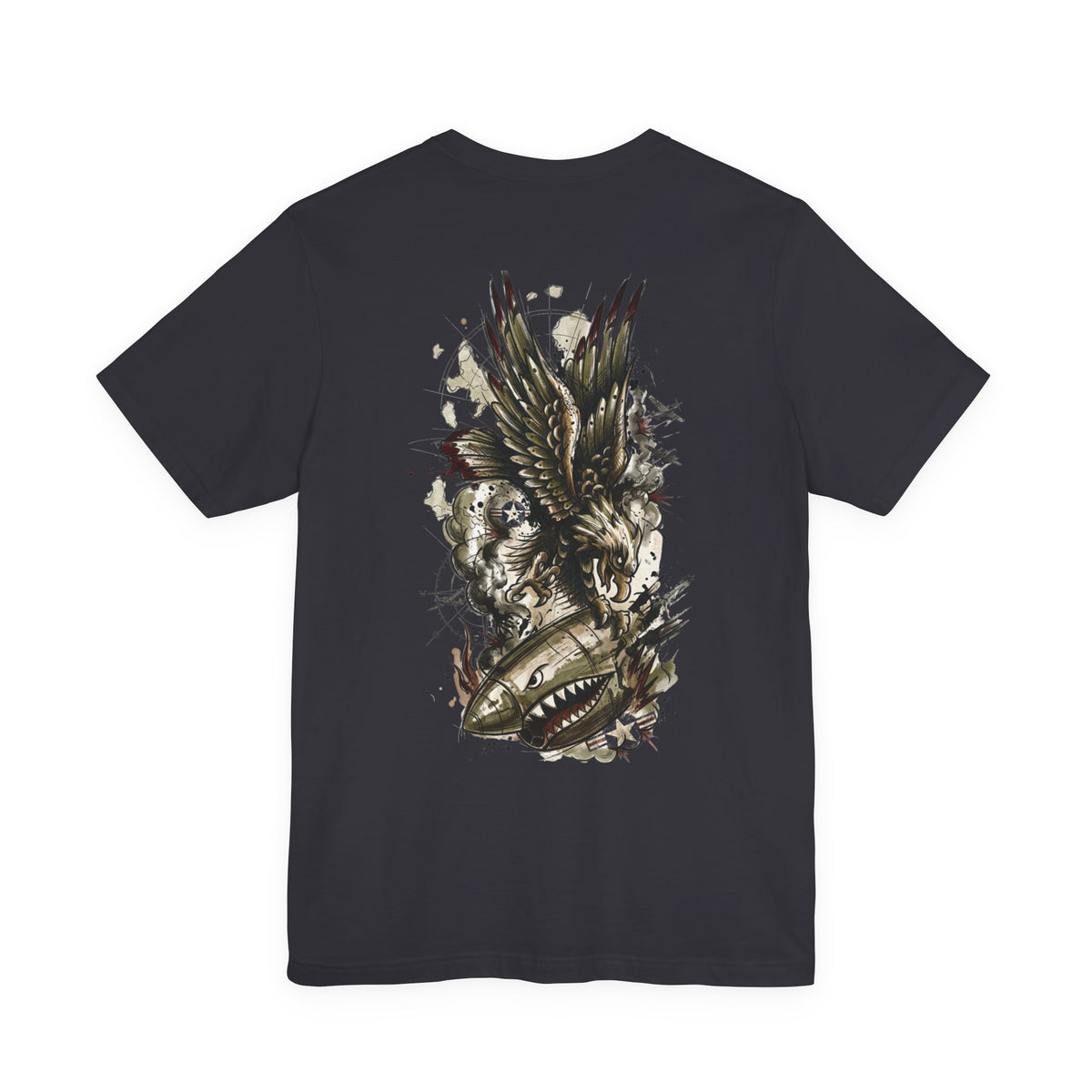Comin' In Hot - Men's Viper Tee, graphic tee, dark gray, back