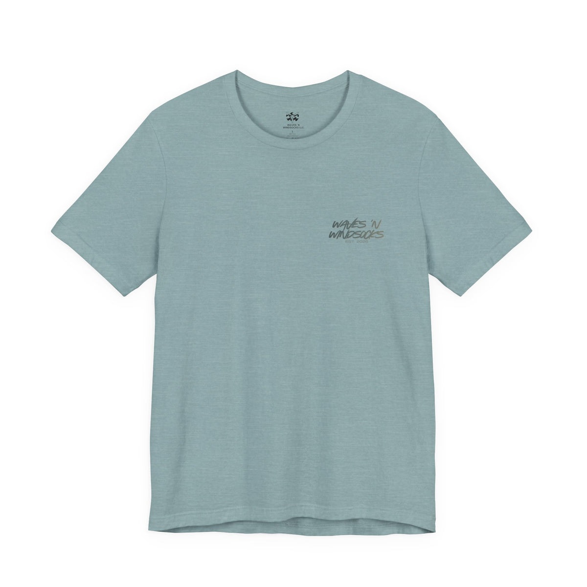 Paradak Resupply Co. - Women's Flux Tee, graphic tee, heather blue lagoon, front