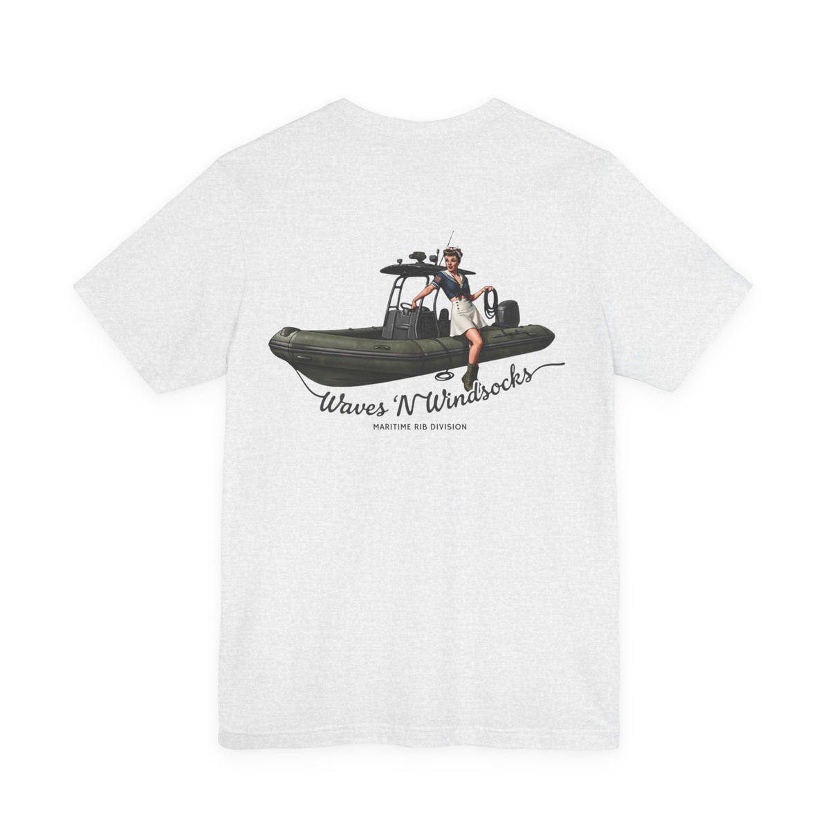 Maritime RIB Division -Unisex Tee, graphic tee, ash, back