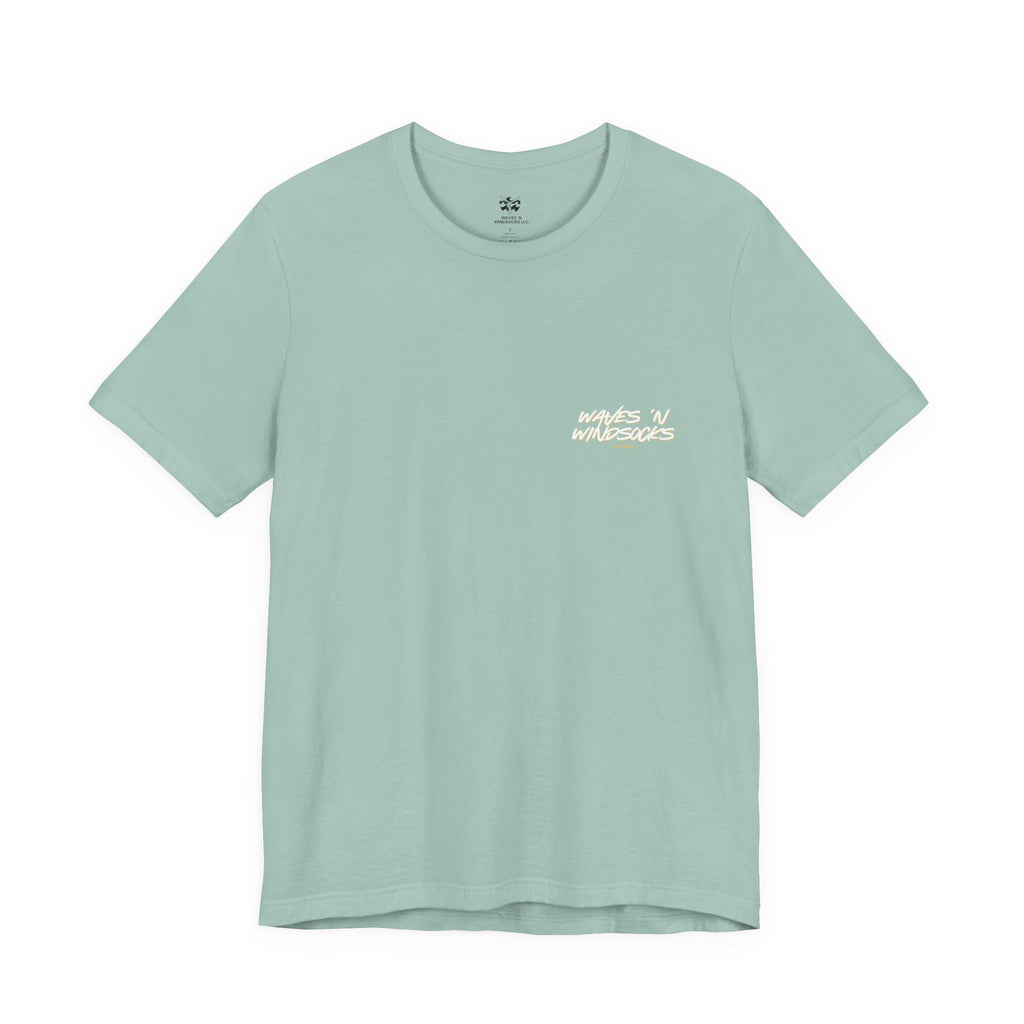 Coastal Altitude - Women's Flux Tee, graphic tee, dusty blue, front