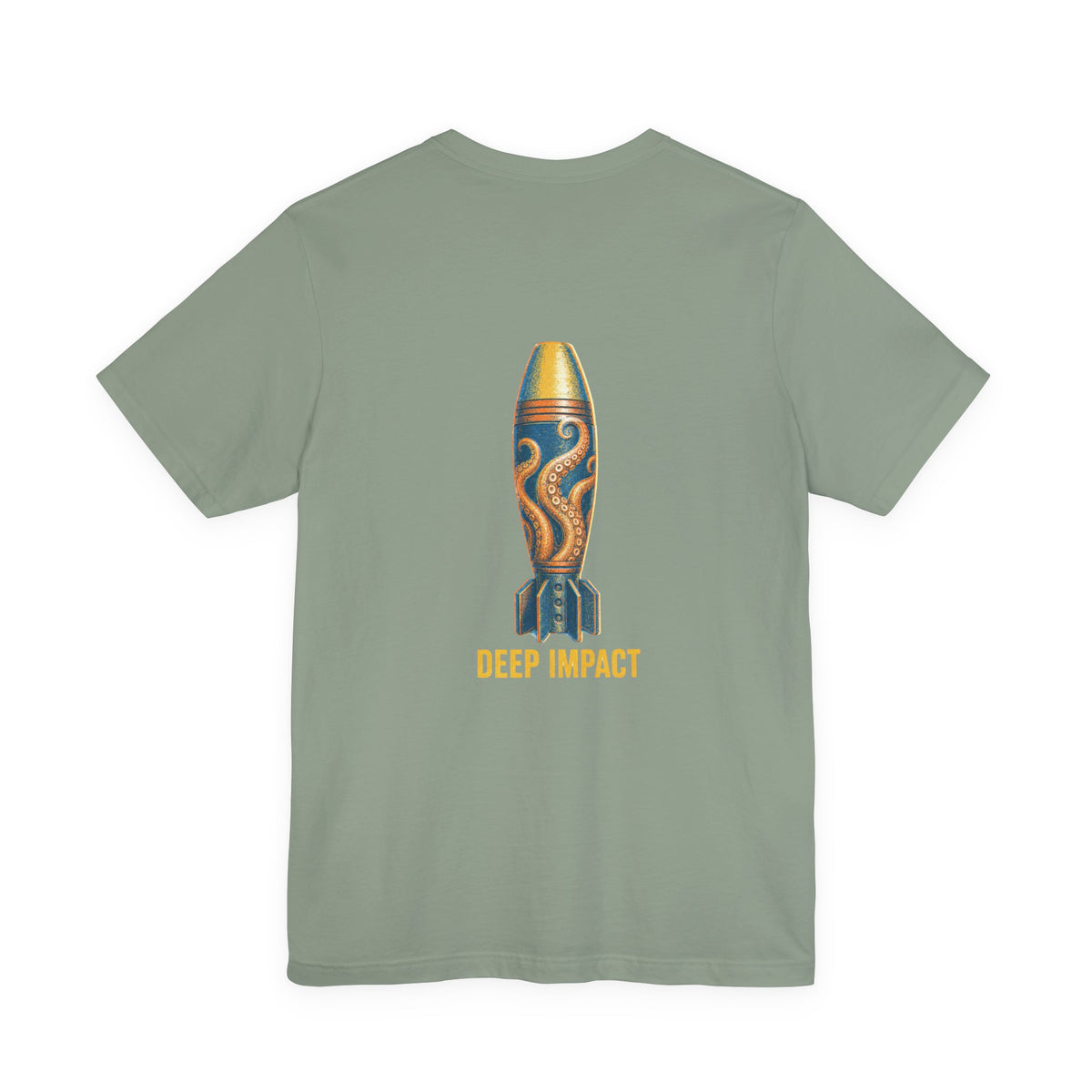 Deep Impact - Men's Viper Tee, graphic tee, sage, back