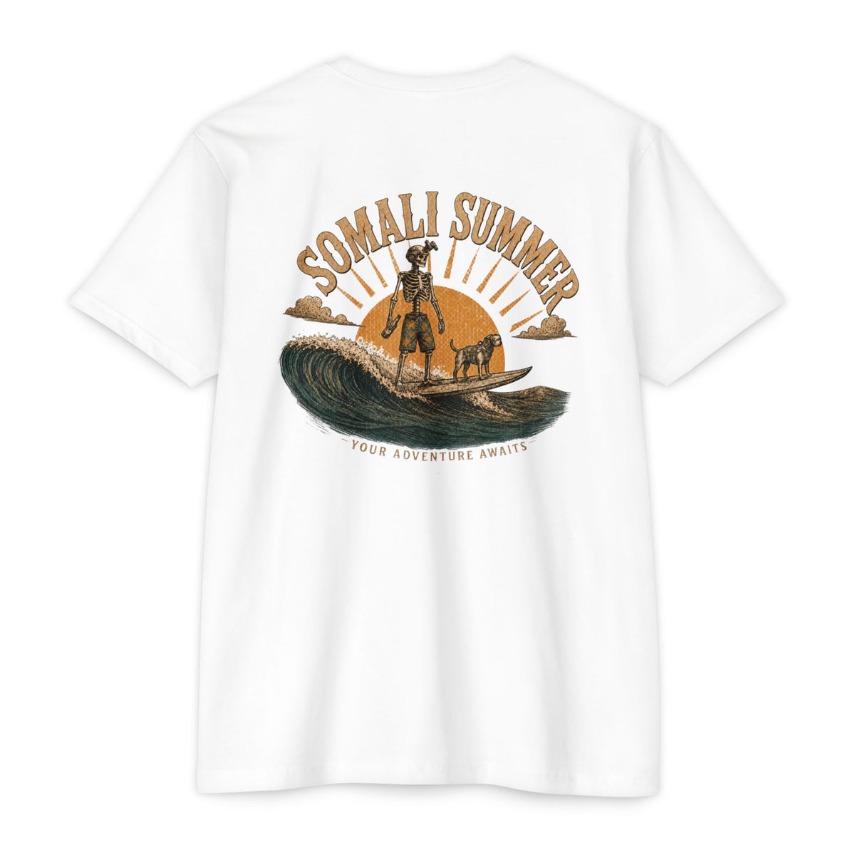 Somali Summer - Men's Breach Tee, graphic tee, white, back