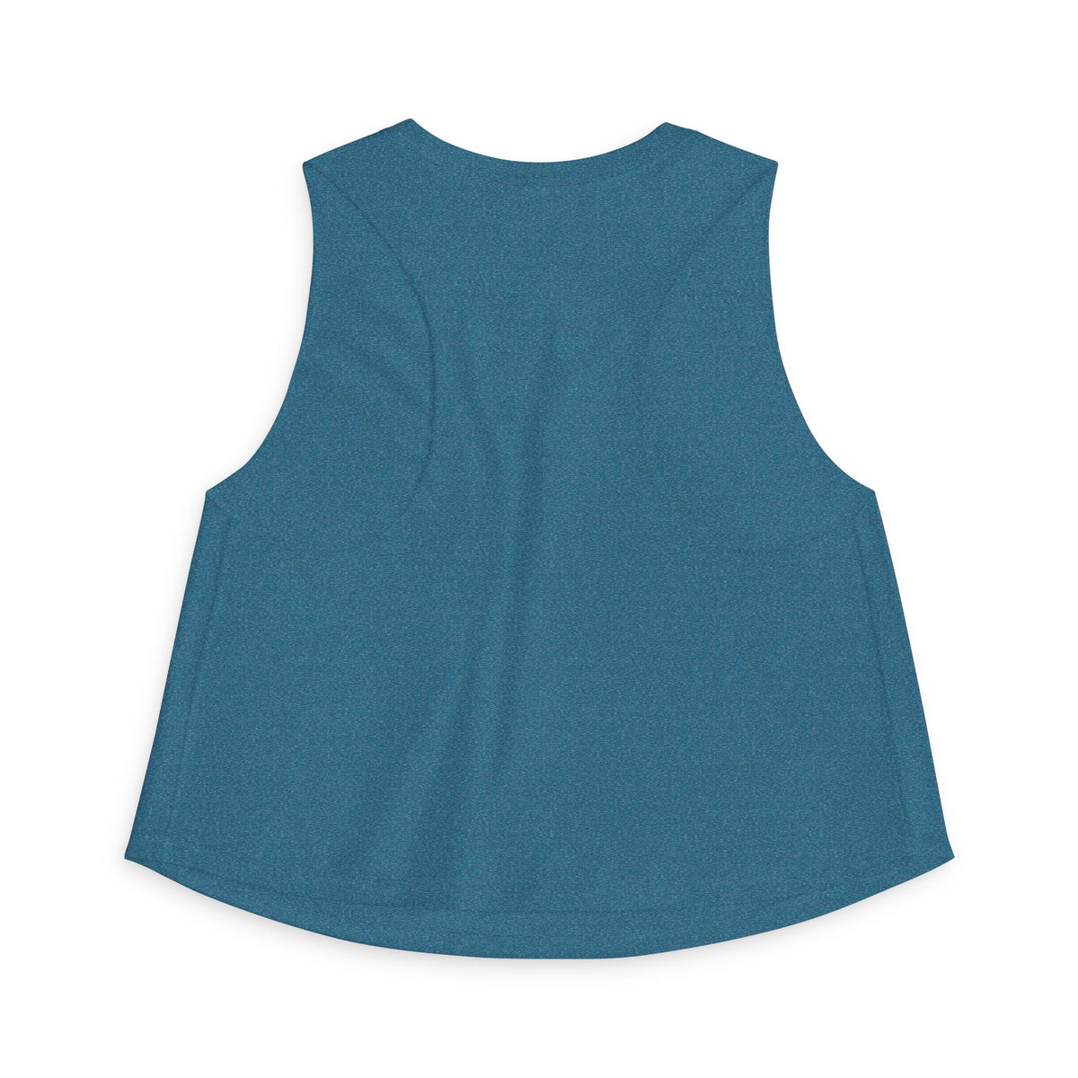 W&W Splatter - Women's Jackal Cropped Tank, graphic tank top, cropped, heather deep teal, back