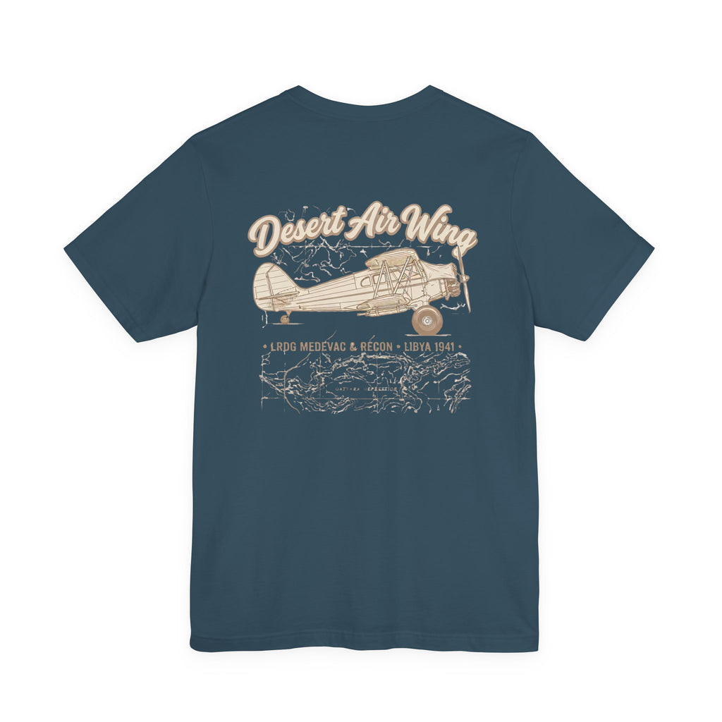 Desert Air Wing - Women's Flux Tee, graphic tee, deep teal, back
