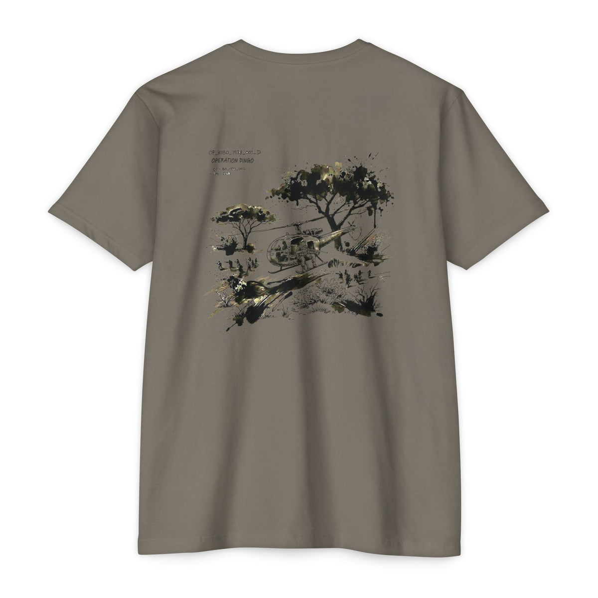 Operation Dingo - Men's Viper Tee, graphic tee, warm gray, back