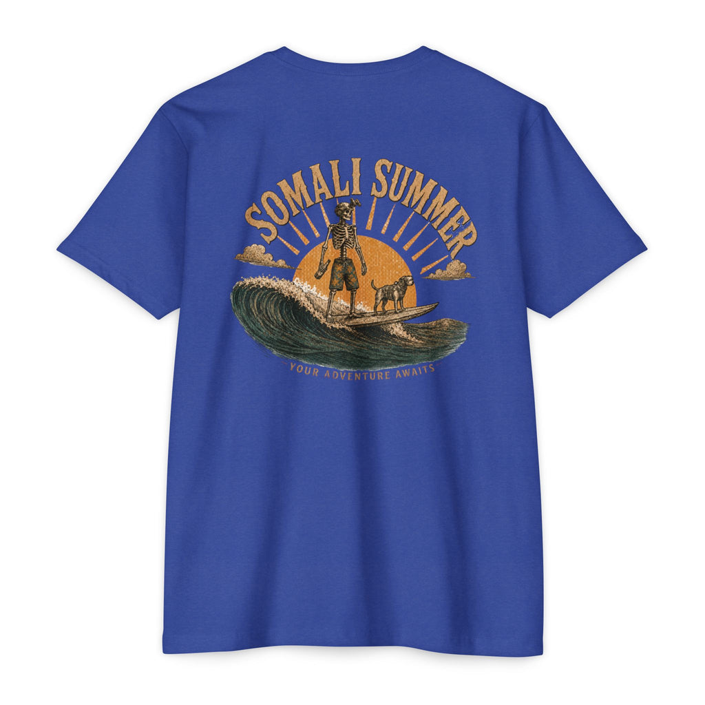 Somali Summer - Men's Breach Tee, graphic tee, royal, back