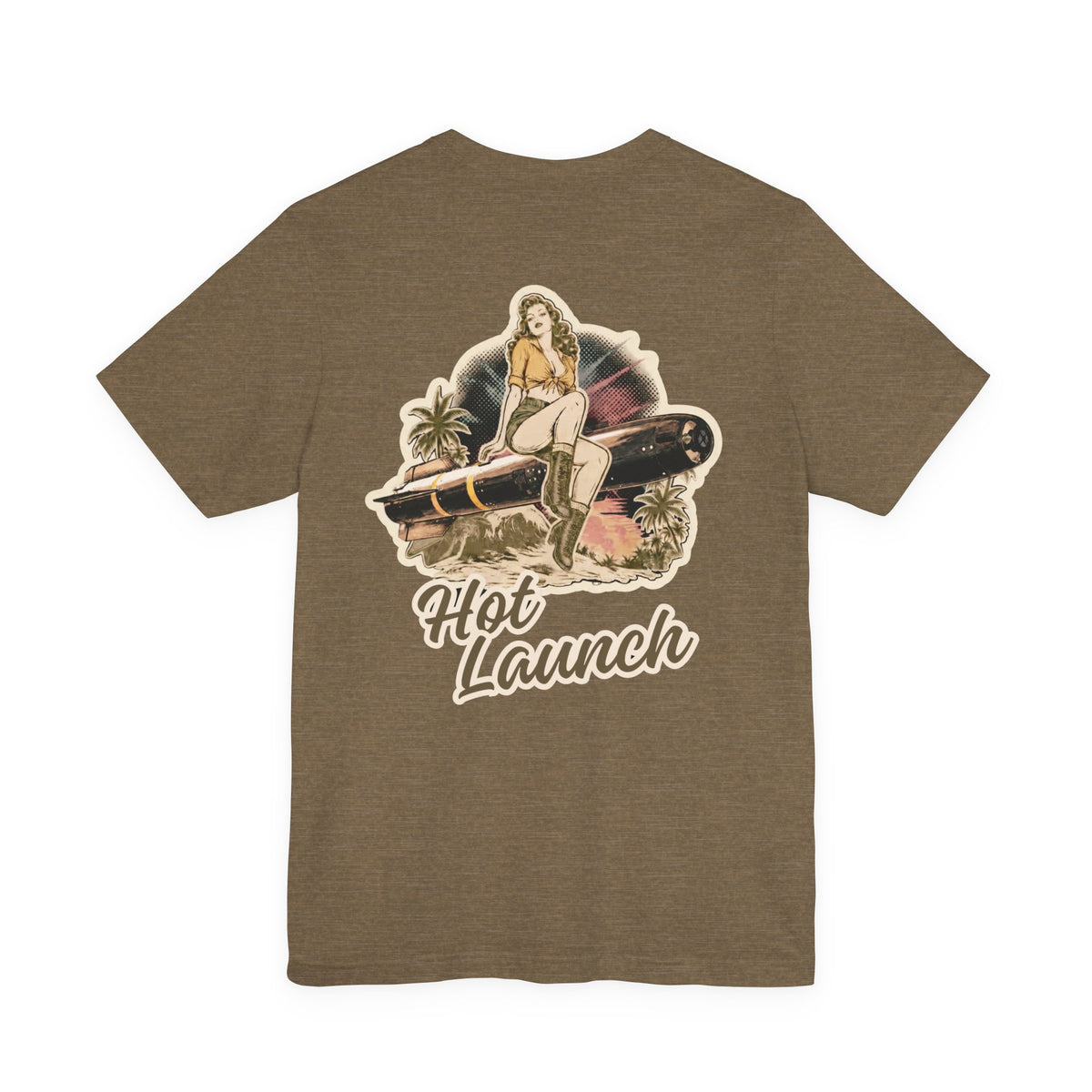 Hot Launch - Men's Viper Tee, graphic tee, pebble brown, back