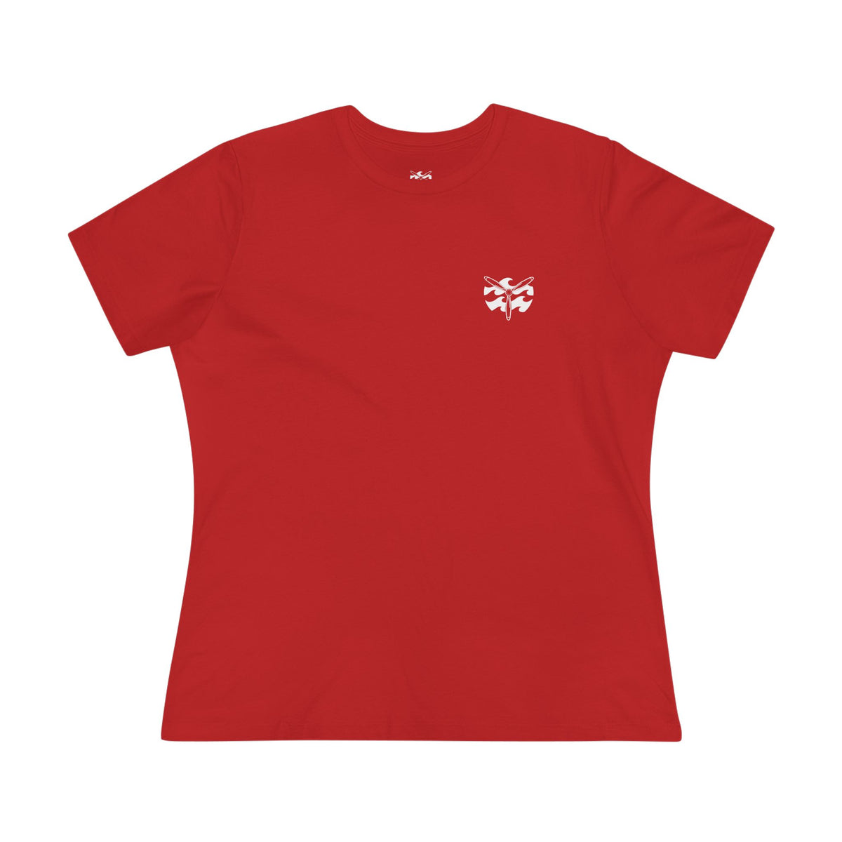 Motorcycle Beachin' - Women's Raven Tee, graphic tee, red, front