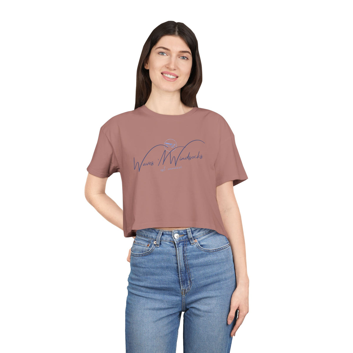 W&W Classy Stamp - Women's Medium Weight Cropped Tee