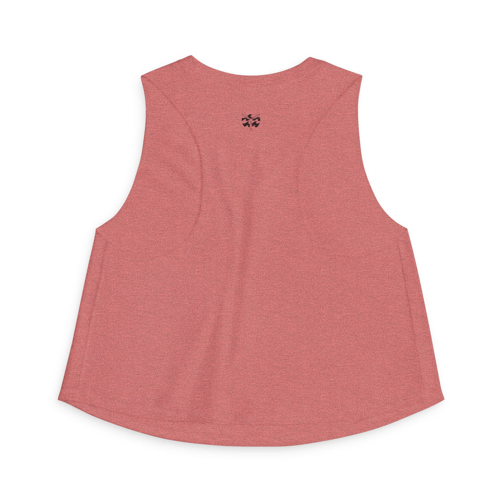 W&W Groovy - Women's Jackal Cropped Tank, graphic tee, tank top, heather mauve, back