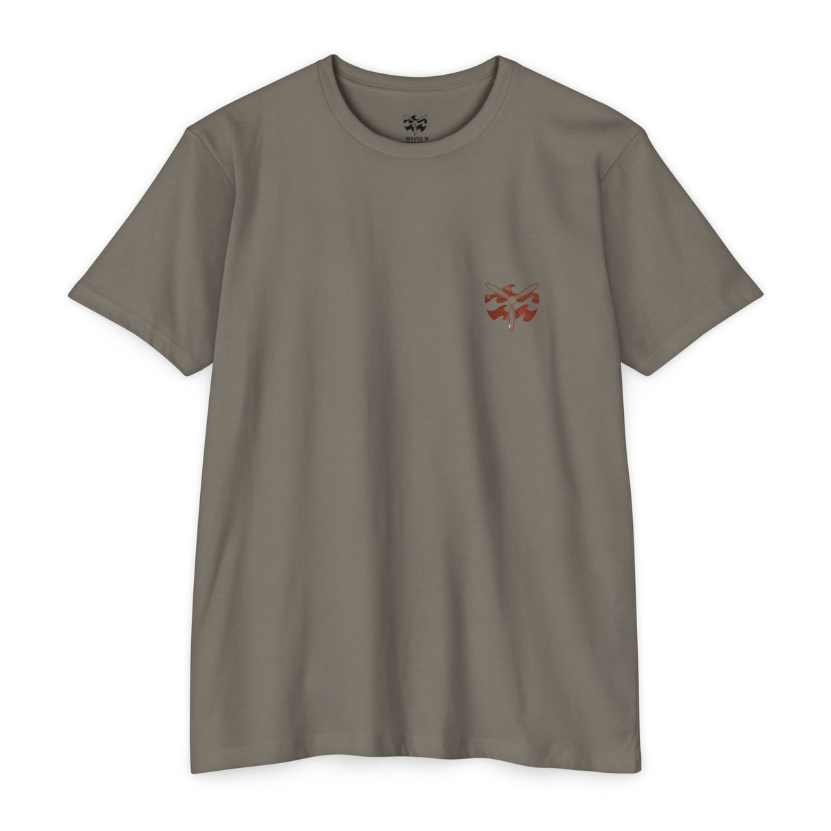 The Ramp Tramp - Men's Breach Tee, graphic tee, warm gray, front