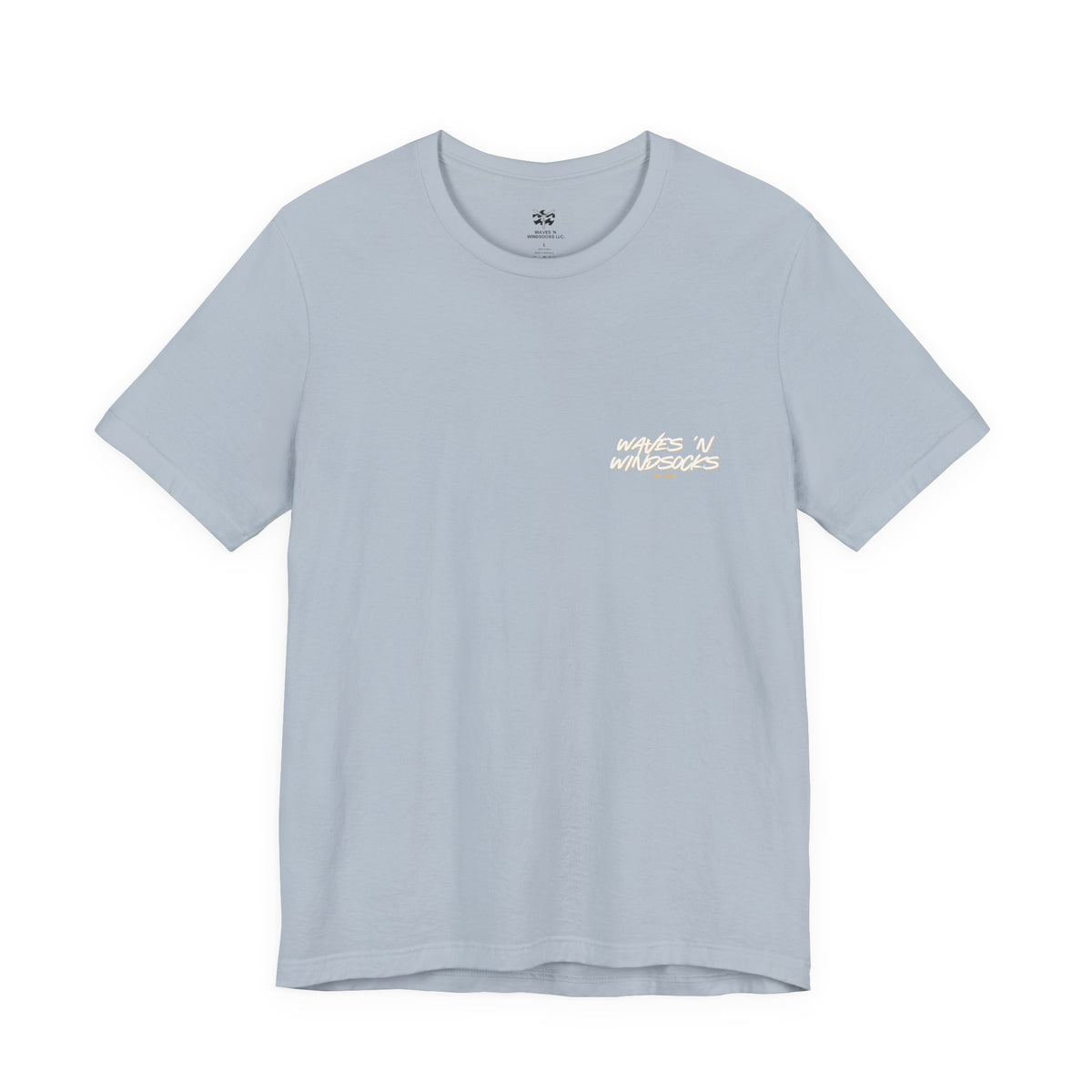 Coastal Calling - Women's Flux Tee, graphic tee, light blue, front