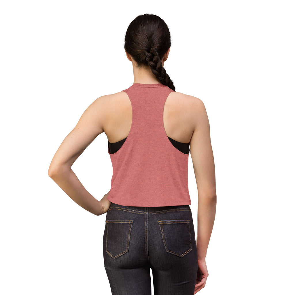 W&W Splatter - Women's Jackal Cropped Tank, graphic tank top, cropped, heather mauve, back, mockup