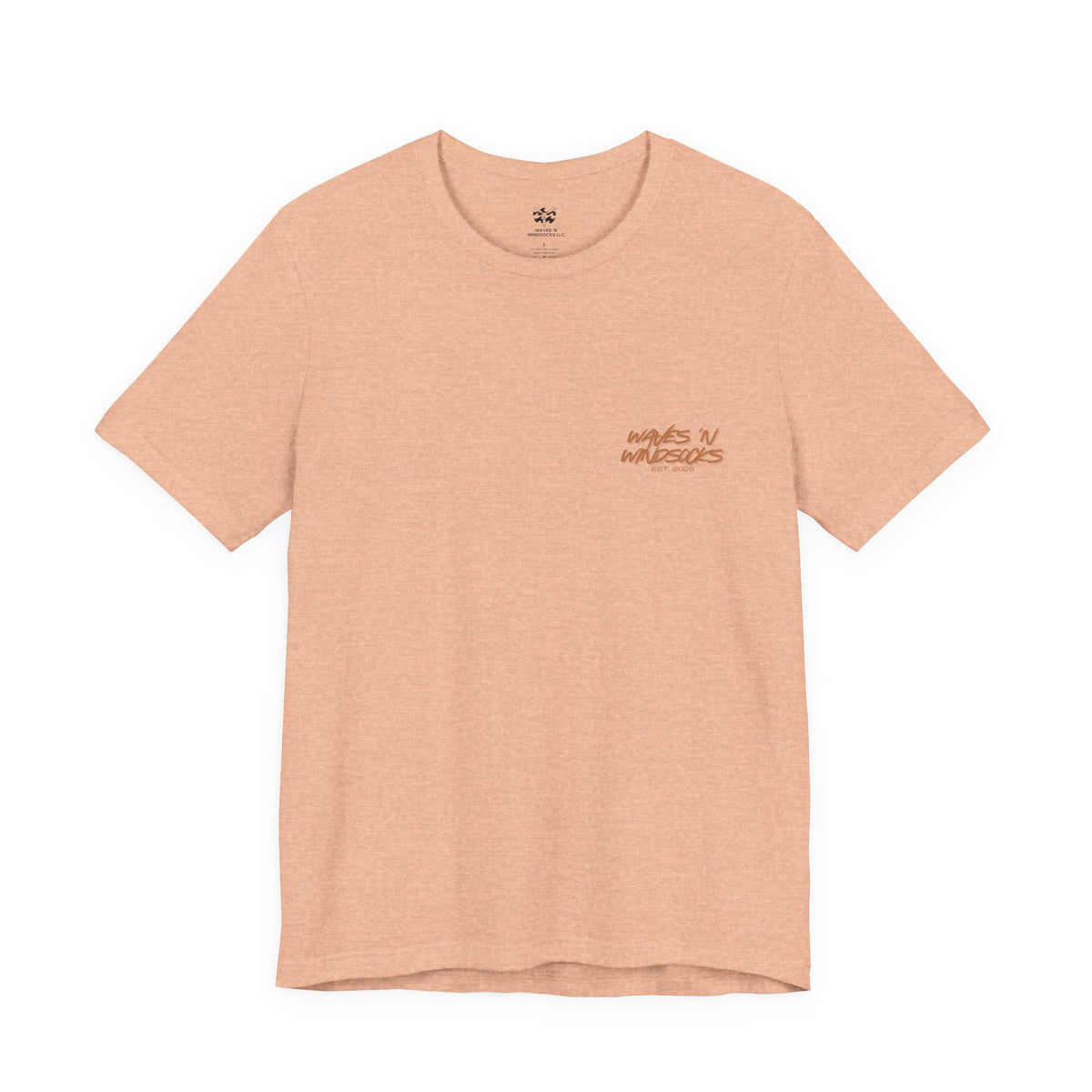 Runnin' Wild - Women's Flux Tee, graphic tee, heather peach, front