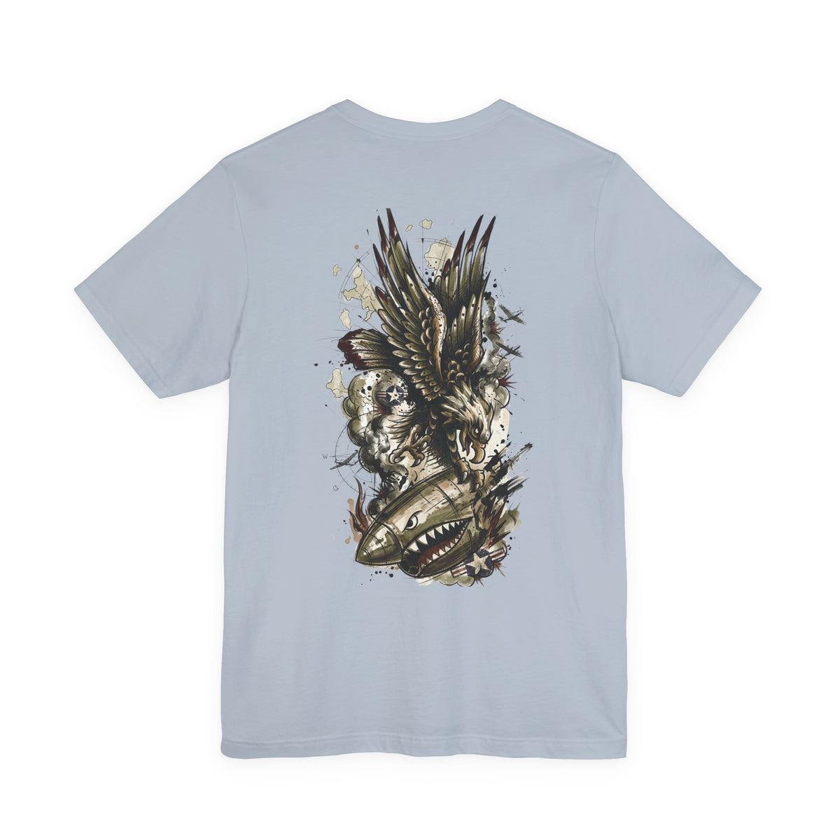 Comin' In Hot - Men's Viper Tee, graphic tee, light blue, back
