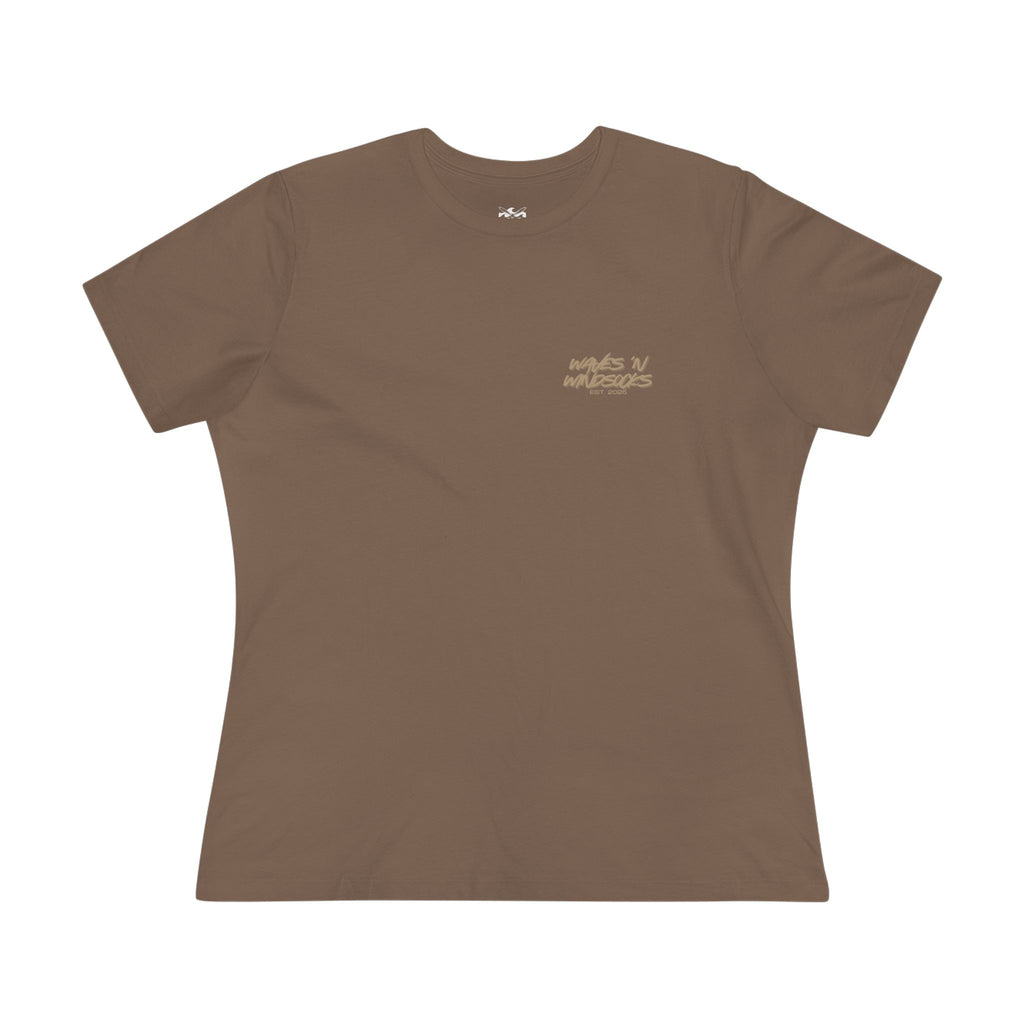 Japanese Wave - Women's Raven Tee, graphic tee, brown, front