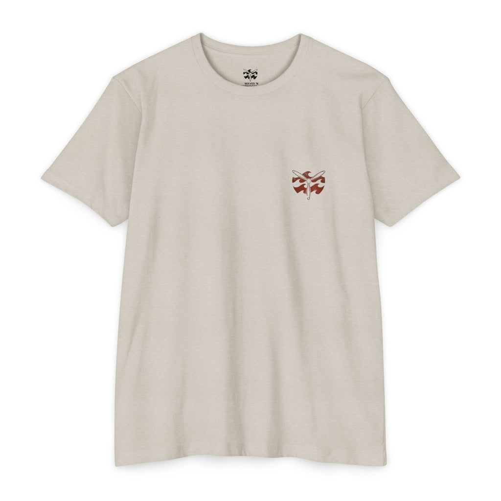 The Ramp Tramp - Men's Breach Tee, graphic tee, sand, front