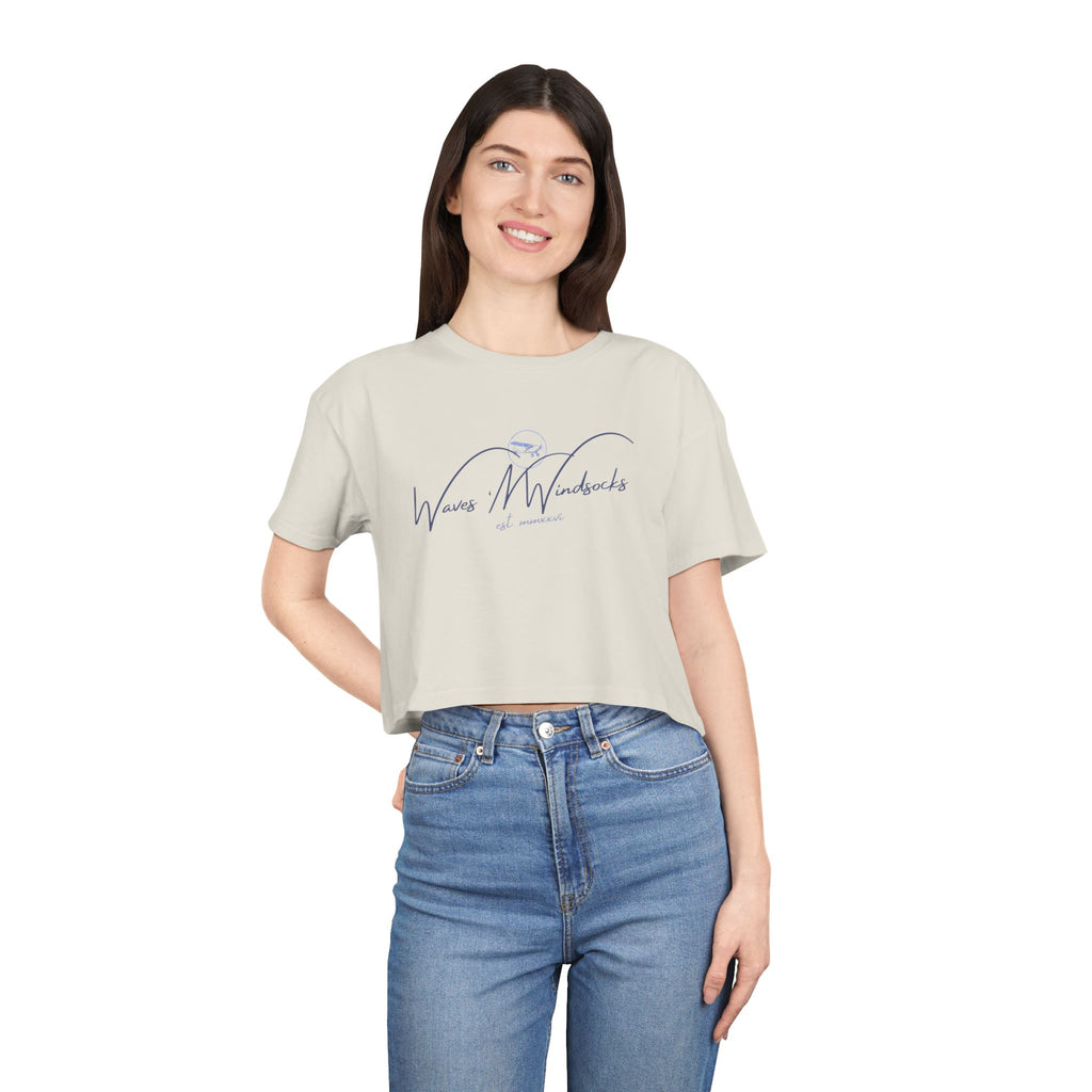 W&W Classy Stamp - Women's Medium Weight Cropped Tee