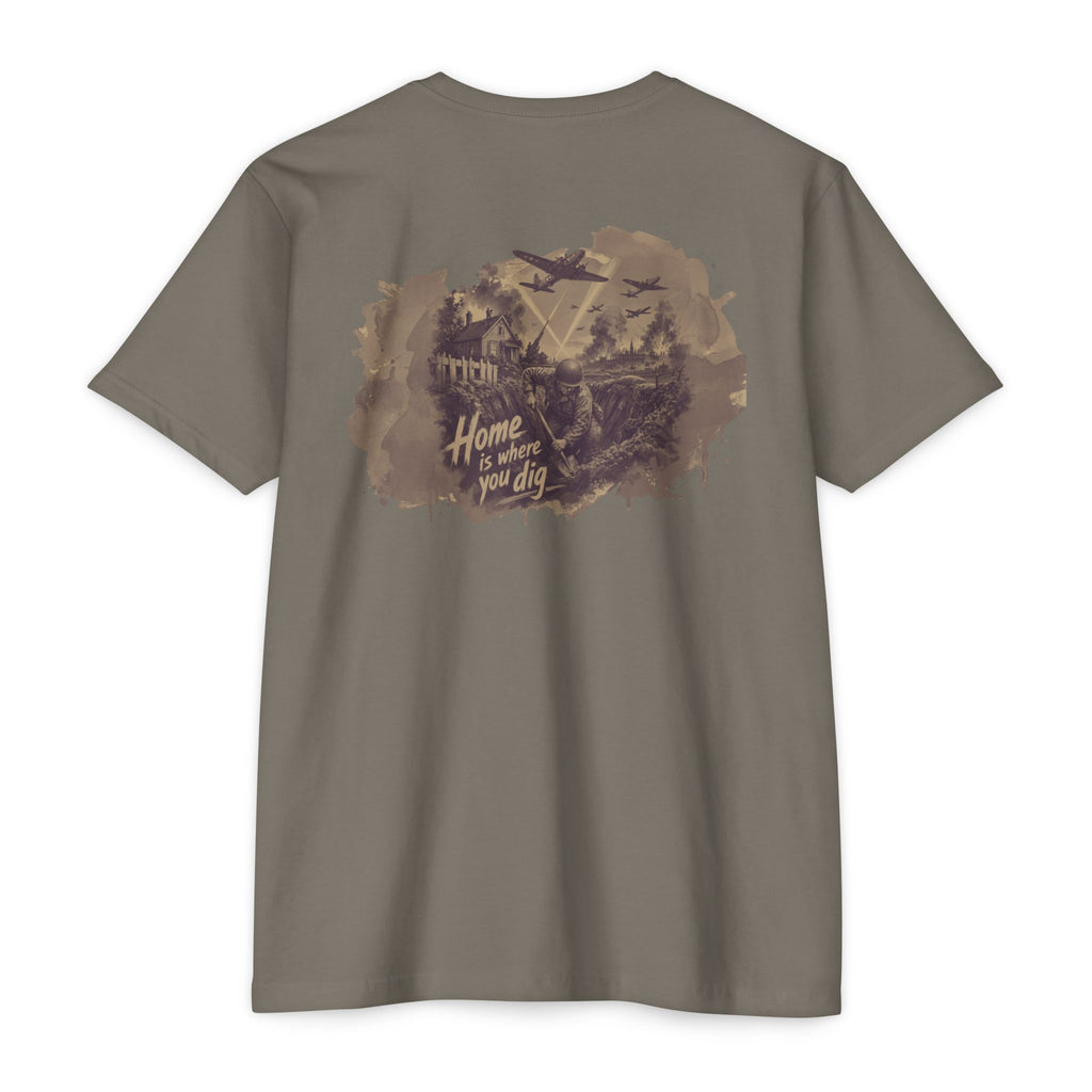 Home is where you Dig- Men's Breach Tee, graphic tee, warm gray, back