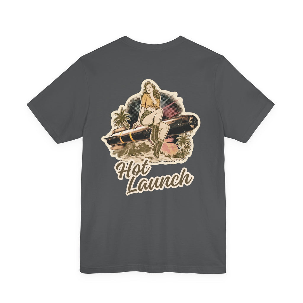 Hot Launch - Men's Viper Tee, graphic tee, asphalt, back