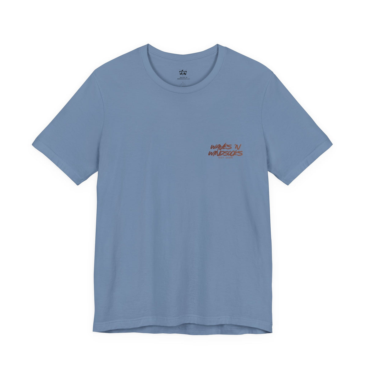 Runnin' Wild - Women's Flux Tee, graphic tee, steel blue, front