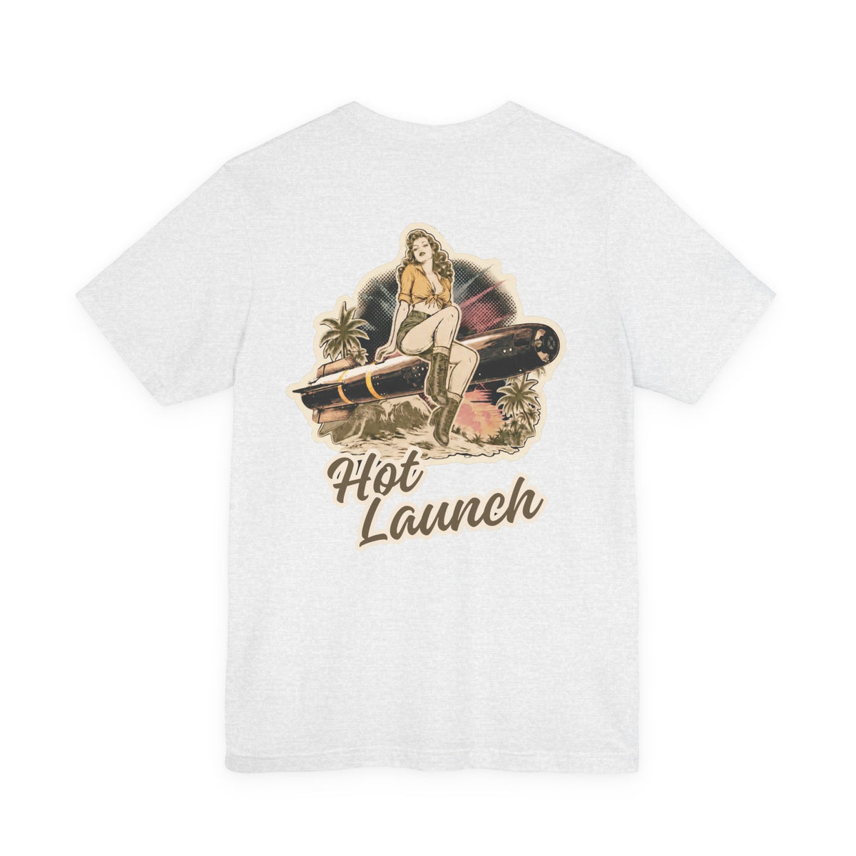 Hot Launch - Men's Viper Tee, graphic tee, ash, back