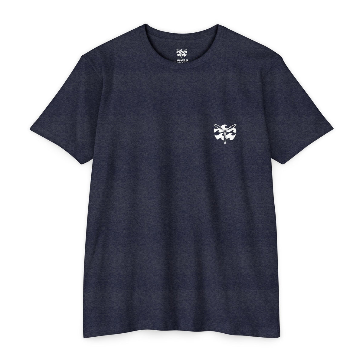 Motorcycle Beachin' - Men's Breach Tee, graphic tee, midnight navy, front