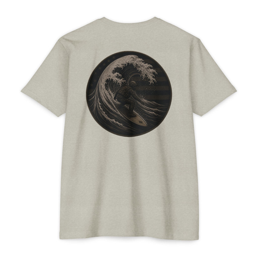 Tactical Surfer - Men's Breach Tee, graphic tee, silk, back