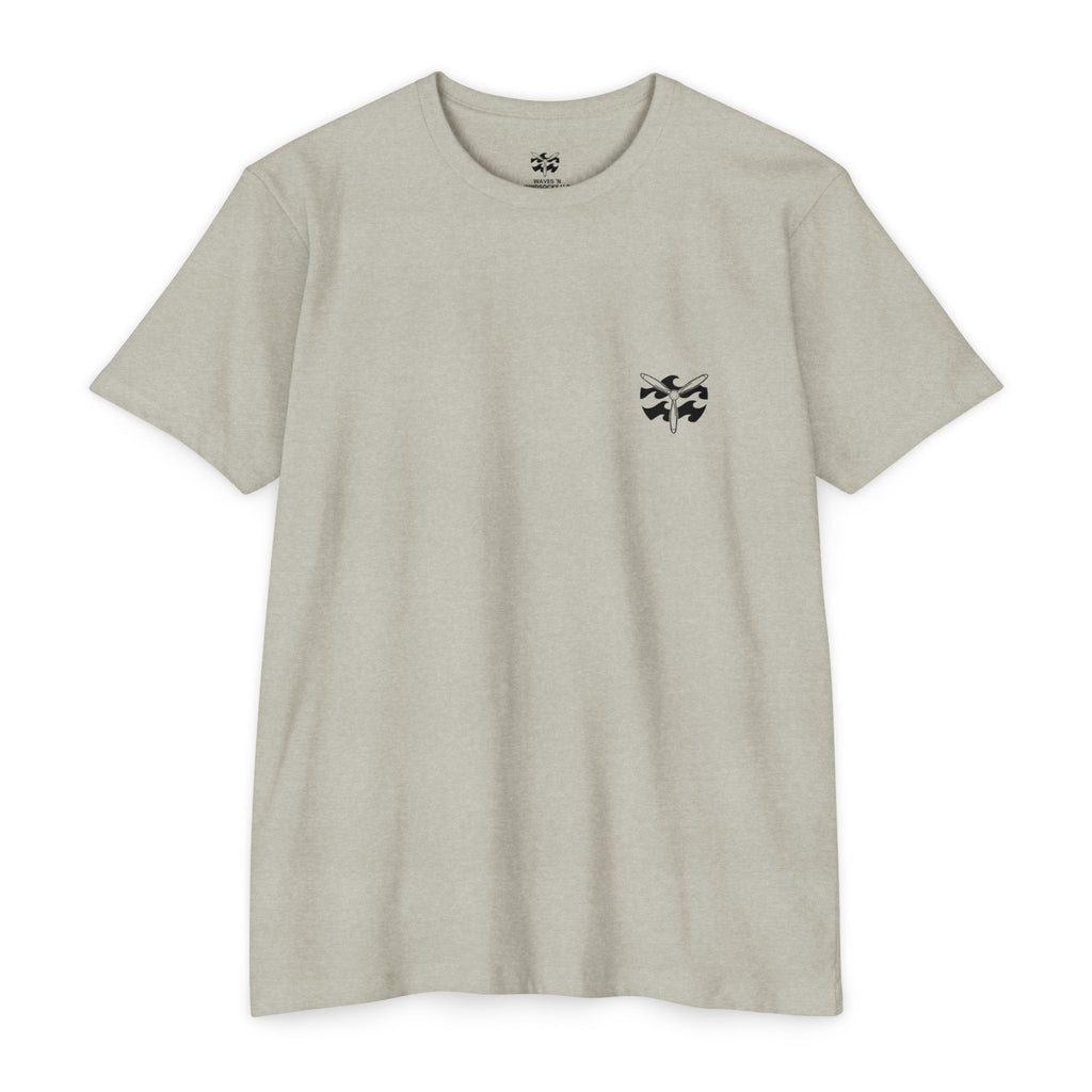 Motorcycle Beachin' - Men's Breach Tee, graphic tee, silk, front